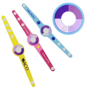 China Factory Fashion Design Silicone UV Tester Wristband , Silicone UV Sensitive Wristbands for sale