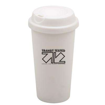 China Good Quality 480ml 16oz Wheat Fiber Straw PROMOTION DOUBLE WALL Coffee Mug Plastic Biodegradable Mug YC378 for sale