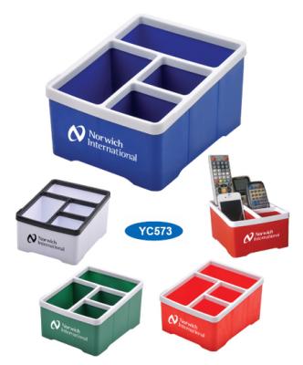 China Wholesale 4 Compartments Plastic Office Stationery Office Stationery Organizer for sale