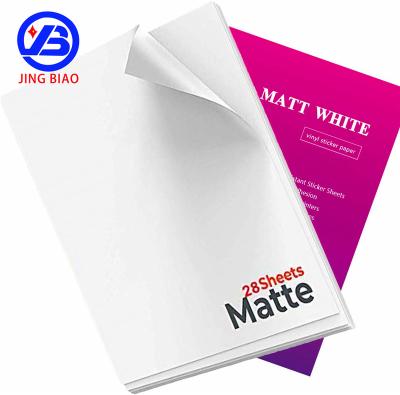 China A4 Logo BOPP Paper Jumbo Roll Heat Resistant Waterproof Printed Transparent Synthetic Self Adhesive Vinyl Sticker Paper for sale