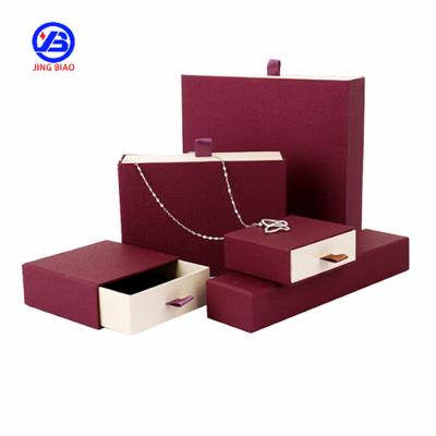 China Factory Direct Supply Materials China Factory Manufacturers Recycled Art Paper Luxury Bracelet Necklace Drawer Custom Jewelry Boxes With Your Logo for sale