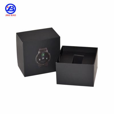 China China Factory Handmade Classic Design High End Customized Logo Color Size Black Gray Board Luxury Watch Box With Magnetic Lid Foam Insert for sale