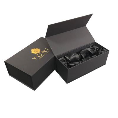 China Handmade Black Gold Foil Paper Gift Box Customization Luxury Magnetic Whiskey Brandy 500ML Logo Packaging Box For Wine for sale