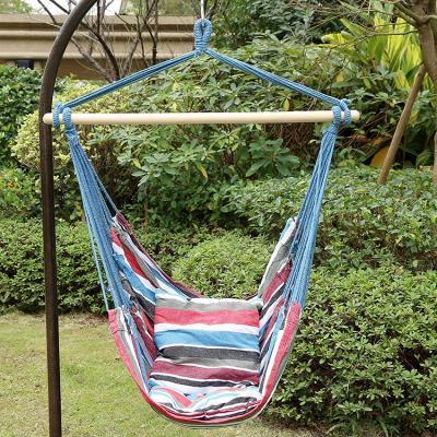 China Comfortable Quick Delivery Custom Design Portable Coloful Swing Camping Hammock With Wooden Stick for sale