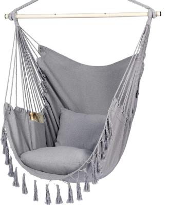 China Comfortable hammock chair arming rope swing with included 2 cushion steel spreader bar with anti-slip rings for any space for sale