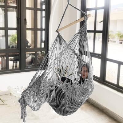 China Popular Stylish Comfortable Fashion Garden Swing Chair For Bedroom Hammock Chair Arming Rope Swing for sale