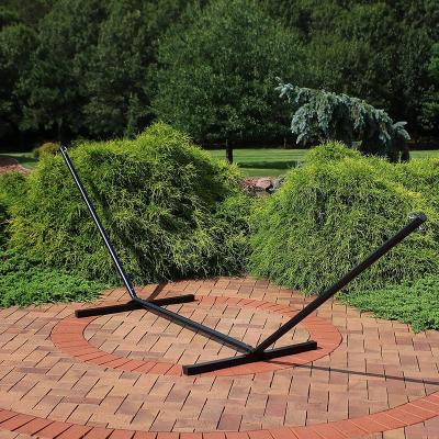 China Modern 15-Foot Hammock Stand with Heavy-Duty Steel Beam Construction - Large 2-Person Hammock Stand - 400-Pound Capacity - Black for sale