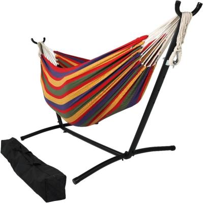 China Comfortable double hammock with steel stand for sale