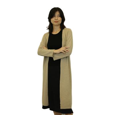 China Anti-pilling Women's Pure Cashmere Long Sleeve Long Warm Oversized Cardigan Sweater for sale