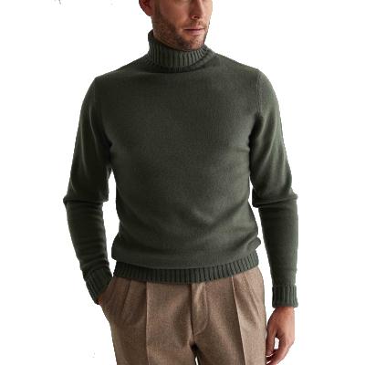 China OEM Design 70% Wool 30% Cashmere Sweater Chunky Roll Neck Cashmere Sweater Anti-pilling For Men for sale