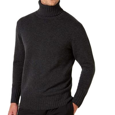 China Winter 100% pure cashmere men's designer anti-pilling roll neck cashmere sweater men's warm sweater for sale