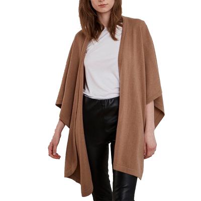 China New Cashmere Fashion Women's 100% Pure Cashmere Knitted Cape for sale