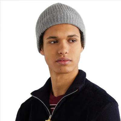 China COMMON Autumn Winter 100% Pure Cashmere Knit Ribbed Skullcap for sale