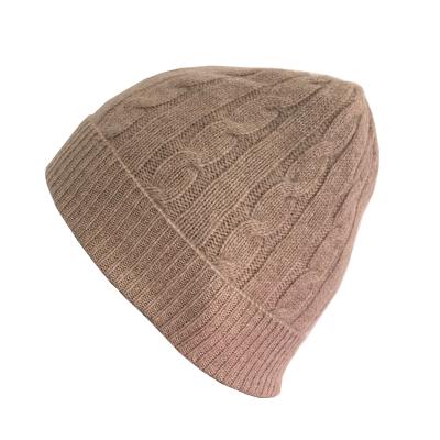 China JOINT MANUFACTURE no Logo Unisex Cable Warm Cashmere Beanie Solid Color Ribbed Hat for sale