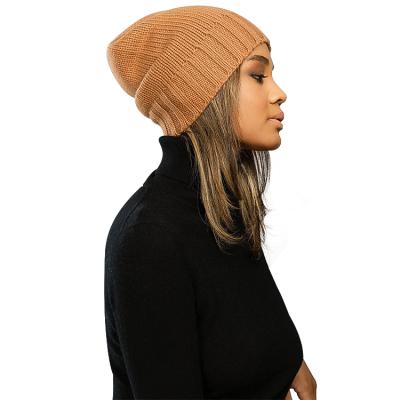 China Fashion COMMON High Quality Unisex Classic Cashmere Rib Knit Winter Beanie for sale