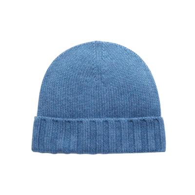 China High Quality Winter Solid Color Beanie Hat 100% Cashmere COMMON Beanie Custom Logo Knitted Warm for sale