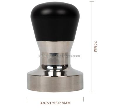 China Sustainable Custom Logo 49 51 53 58 Mm Coffee Press Tamper Purple Sandalwood SS Espress Coffee Tamper for sale