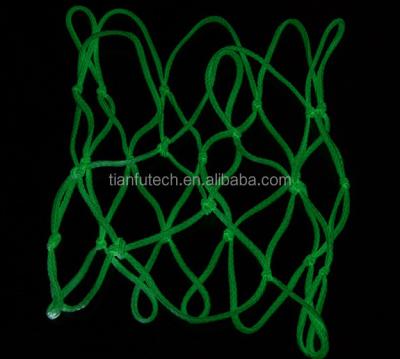 China Basketball Playing Resistant Nylon Glow In The Dark Luminous Basketball Hoop Net for sale