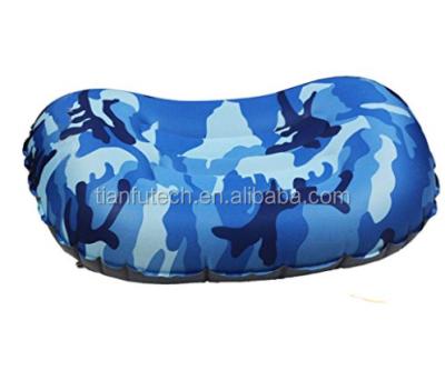 China Blue Camouflage Inflatable Travel/Camping Hot Selling Ultralight Inflation Pillow for sale