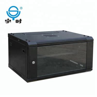 China SPCC Cold Rolled Steel Glass Door 19 Inch Economical Wall Mounted Network Storage Cabinet Enclosure for sale