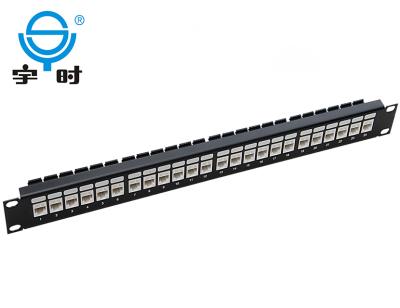 China Keystone communication 19inch 1u 24ports utp cat5e/cat6 patch panel jack for sale