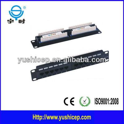 China 12 Port Cat 5e UTP Patch Panel 10 Inch for sale