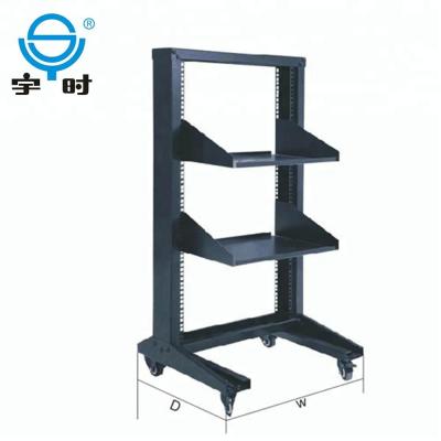 China SPCC cold rolled 19 inch steel floor metal open frame standing rack, economic open 2post rack for sale