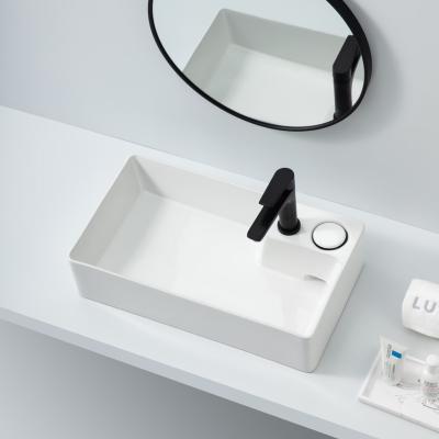 China Waterproof Best Selling Low Price European Stylish WC Porcelain Above Counter Sink Bathroom Ceramic Art Wash Hand Sink for sale