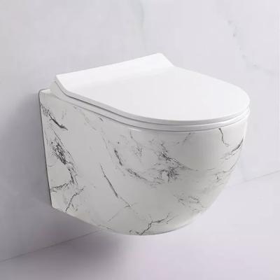 China Modern marble wall mounted closestool bathroom water tank skin wc toilet tank good quality style hidden ceramic one piece wall hung toilet for sale