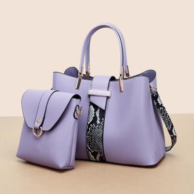 China 2021 Wholesale High Quality Luxury Handbag For Ladies Tote Bag Leather Shoulder Crossbody Fashion Design Women 2pcs/Set Bag Satchel Purse for sale