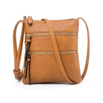 China Popular Polyester Westal SL669 Cross - Body Women Pocket Double Zipper Vertical Women Bag Single Shoulder Bag Vintage Messenger Bag for sale