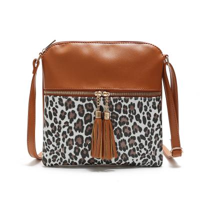 China Westal SL668-3 Girls Leopard Print Messenger Bags Durable Tassel Bag Women Shoulder Cross - Side Body Sling Bags for sale