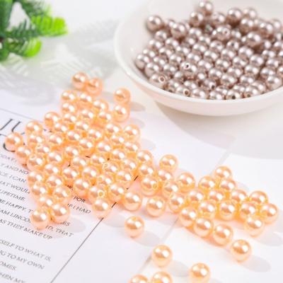 China Factory Direct Sale 500g/bag 3-22mm Round Acrylic Beads Candy Color Solid Color Imitation Pearl Children DIY Beading ABS Plastic Beads DK011 for sale