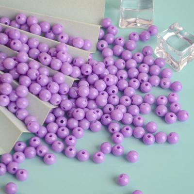 China DIY jewelry making a variety of colors are available 500g/bag solid color acrylic beads with holes candy color children's diy beads artificial pear for sale