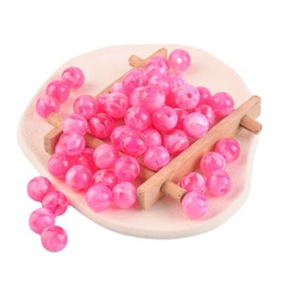 China High Quality Colorful White Acrylic 500g/bag Acrylic Beads With Holes 6-12mm Candy Color Kids DIY Beads DK016 for sale