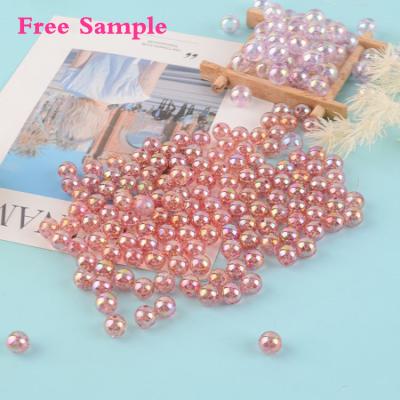 China Wholesale 500g/bag 8-12mm Round Transparent Acrylic Beads DIY Handmade Jewelry Clear Crystal Beads DK014 for sale