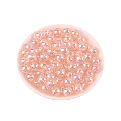 China Factory Price Imitation Fashion Pearl Clear Acrylic Bead Bead With Hole For Jewelry Making Milti Color Round Beads For Wholesale for sale