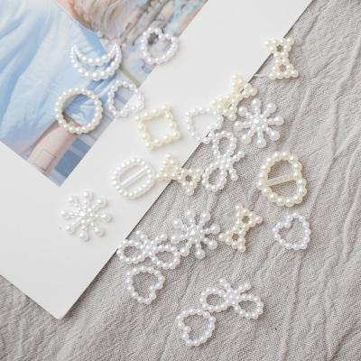 China DIY Jewelry Making Korea Wholesale Hollow Heart Bead Designer Nail Charms Mixed Design Jewelry Decorations Graduated Color For Nails Design for sale