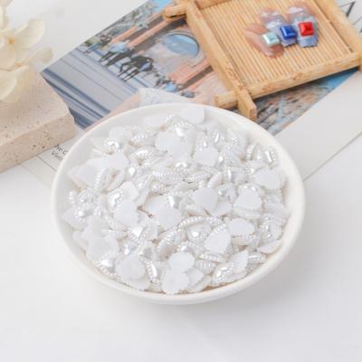 China Wholesale Diy Jewelry Accessories ABS Pearl Flat Bottom Beads Nail Accessories Artificial Loose Jewelry Making Crafts Beads for sale