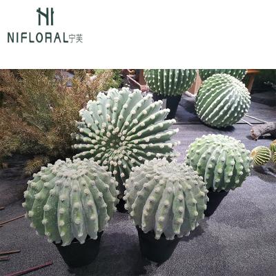 China Art Decor Nifloral Succulent Cactus Simulated Almost Natural Artificial Potted Plant Cactus Plants Supplier for sale