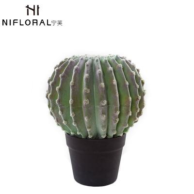 China Art Decor Cheap Price Mini Plant Table Decor Small Size Artificial Cacti Cactus Ball Plant Landscapes Plants for sale