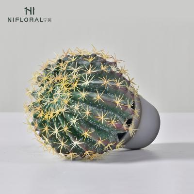 China Art Decor Faux Cacti Ball Greenery Cacti Indoor Decorative Artificial Succulent Plants High Quality Long-Lasting for sale