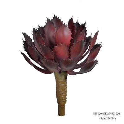 China Red Color Artificial Single Branch Art Decor Real Touch Plantas Fake Succulent Plants For Home Decor for sale