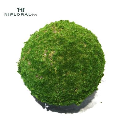 China Art Decor Made in China Indoor Decorative Green Artificial Moss Moss Balls Garden Real Touch 28cm for sale