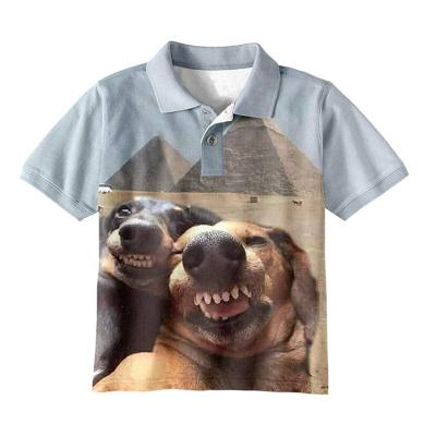 China Summer 2022 Sleeve Children's Custom Clothing Dog Pattern T-shirt Viable Baby Short T-shirt for sale