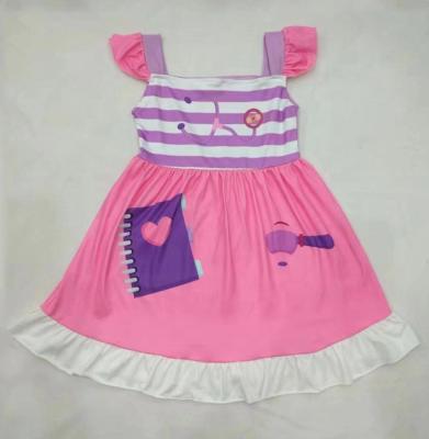 China Kid Breathable Boutique Clothes Wholesale Girl Pink Costumes Remake for sale