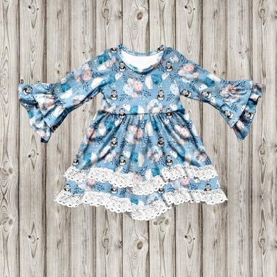 China Winter Floral Baby Girl Dresses Breathable Wholesale Long Sleeve Dress Girls Dresses Latest Designs for sale