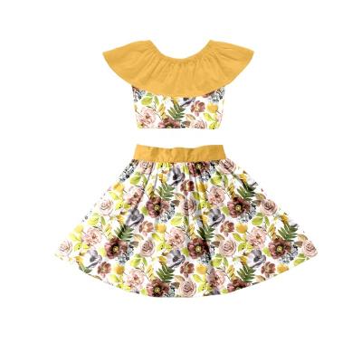 China Wholesale Casual Factory Girls Toddler 2pcs Summer Boutique Outfits for sale