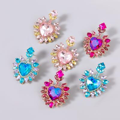 China Yingchao 2022 TRENDY fashion hot sale exaggerated new dangle heart earrings dangle earrings for girl jewelry accessories nc for sale