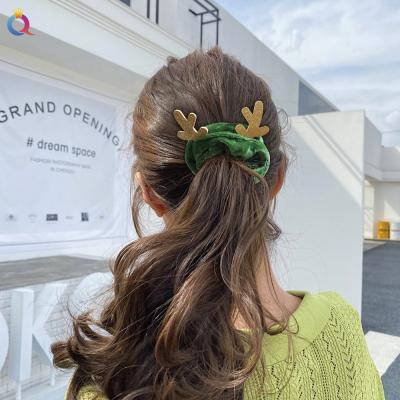 China Velvet Yingchao 2020 Cute Women Jewelry Accessories Ring Elastic Hair Bands Fashion Simple Design Velvet Elk Christmas Hair Scrunchie for sale